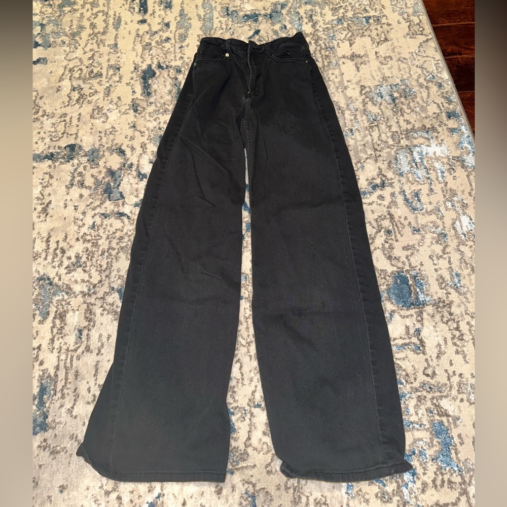 hm black wide leg pants